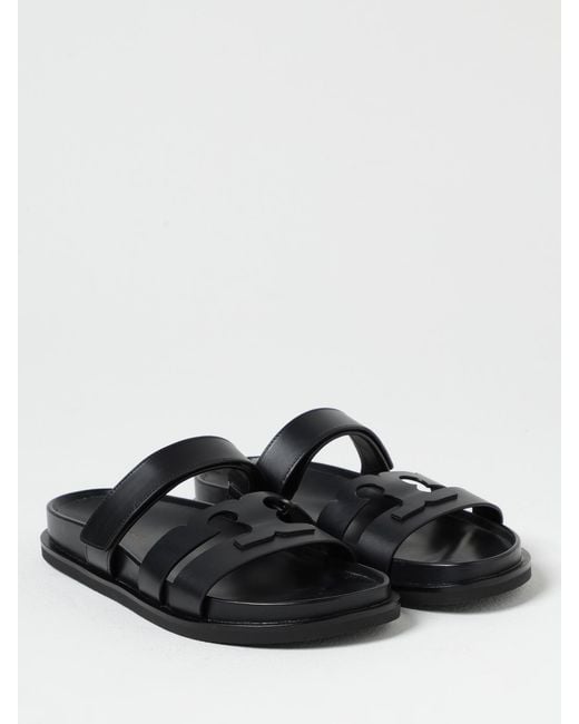 Tory Burch White Ines Sport Leather Sandals
