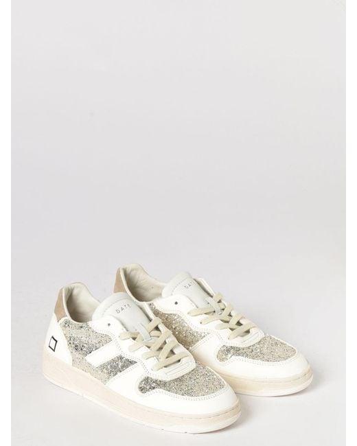 Zapatillas Court 2.0 De Piel Y Purpurina Date de color Natural