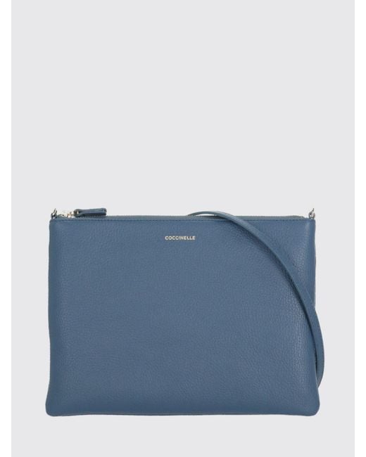 Coccinelle Blue Best Grained Leather Clutch