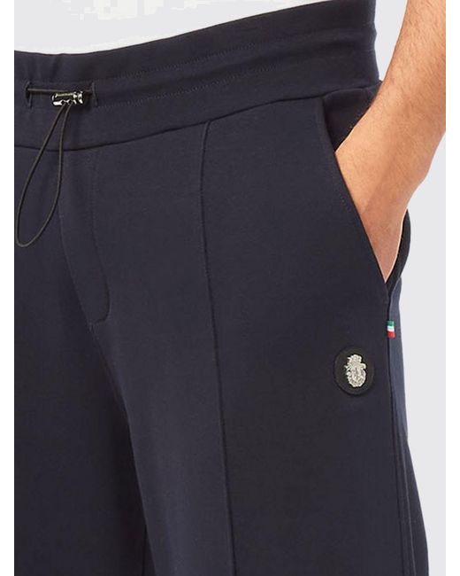 Billionaire Blue Cotton Jogging Trousers for men