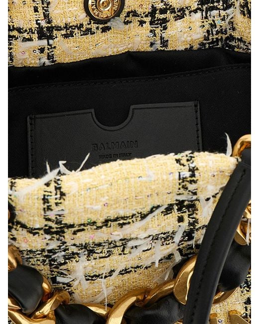 Balmain Metallic 1945 Soft Cabas Small Shopping Shoulder Bag