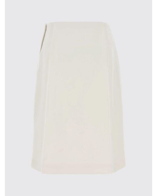 Jil Sander Natural Polyester Pencil Skirt
