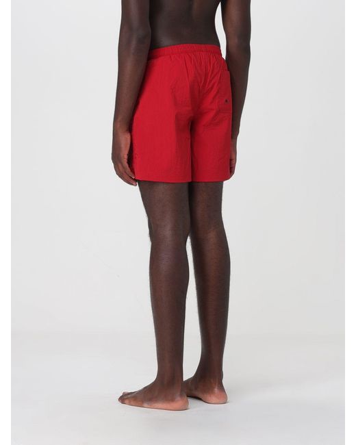 Aspesi Red Nylon Swim Shorts for men