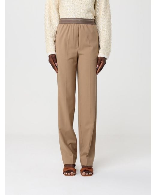 Semicouture Natural Virgin Wool Trousers