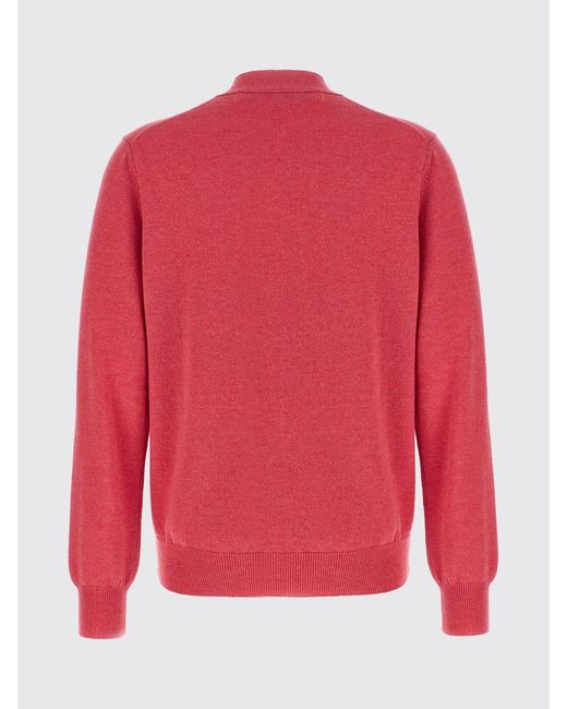COMME DES GARÇONS PLAY Red Comme Des Gar&Ccedil	Ons Play V-Neck Wool Cardigan With Heart Logo Patch