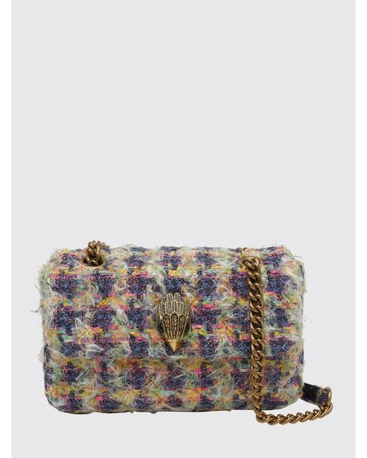 Kurt Geiger Gray Kensington Tweed Shoulder Bag