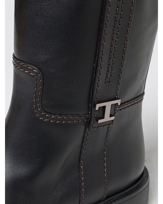 Tod's Black Leather Ankle Boot