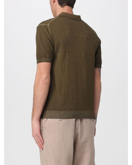 Blauer Green Knitted Cotton Polo Shirt for men