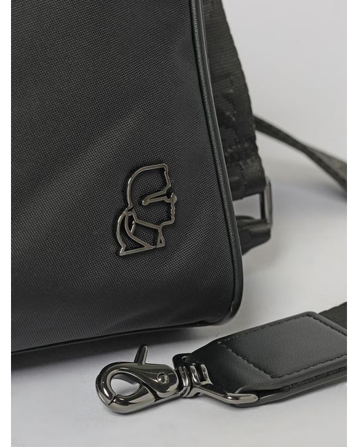 Karl Lagerfeld Black Nylon Work Bag for men