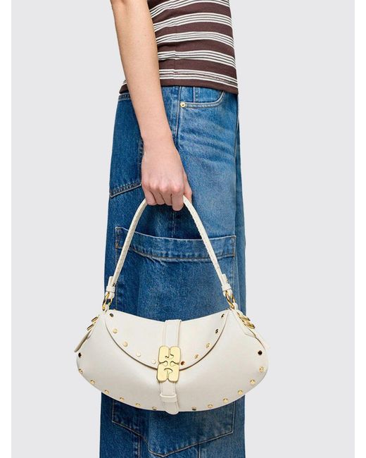 Borsa B-Kat di Ganni in Natural