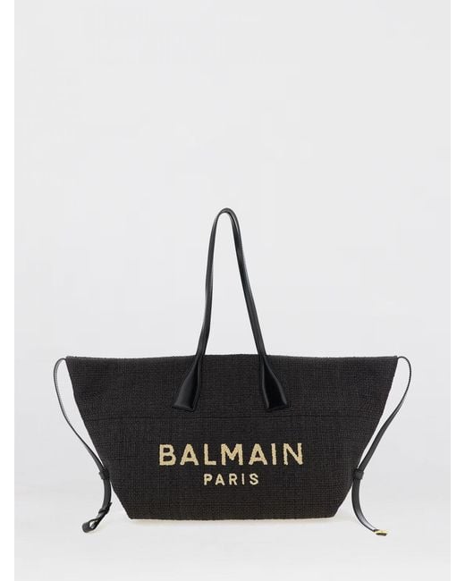 Balmain Black Track Tote Bag