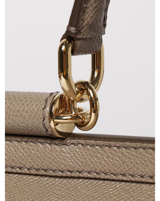 Dolce & Gabbana Natural Dolce &Amp Gabbana Sicily Dauphine Leather Bag