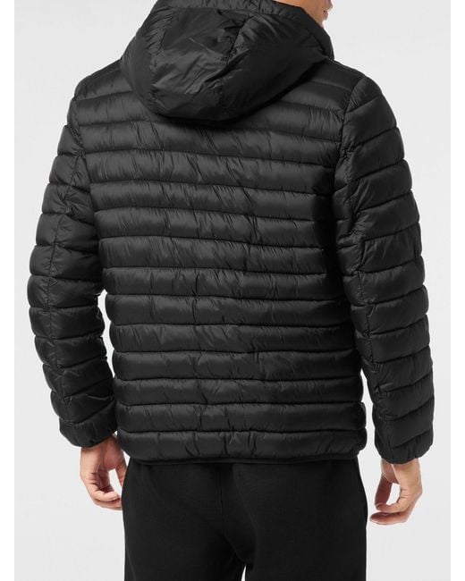 Philipp Plein Black Nylon Down Jacket With Hood for men