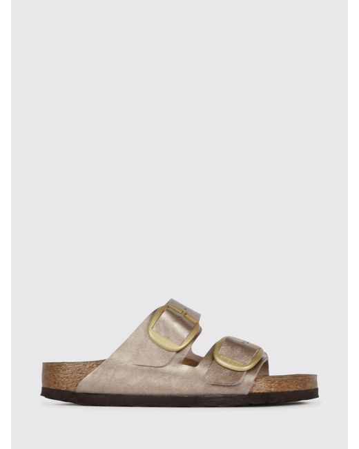 Birkenstock White Arizona Big Buckle Birko-Flor Sandals