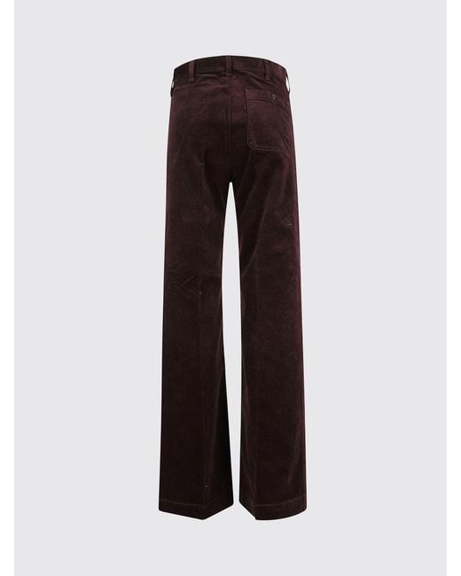 Polo Ralph Lauren Brown High-Waisted Corduroy Flare Trousers