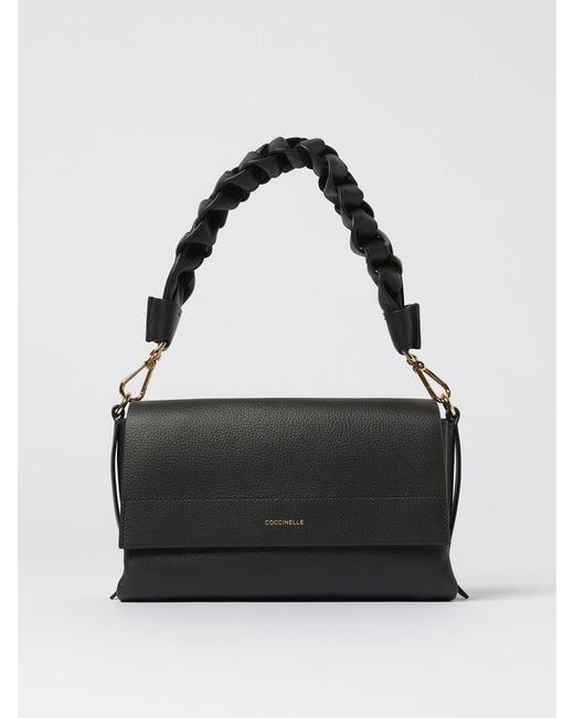 Coccinelle Black Boheme Grained Leather Bag