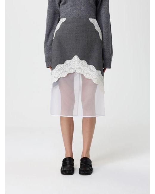 Jil Sander Gray Skirt