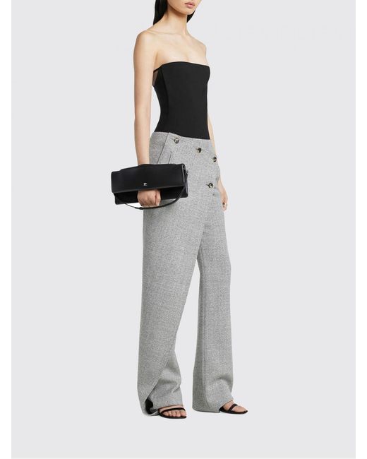 Courreges Black CourrÈ Ges Cuff Leather Bag