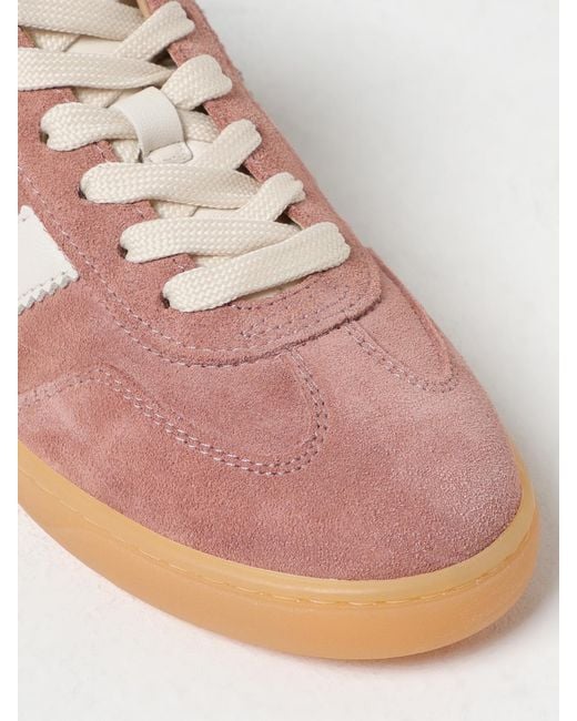 Hogan Pink Cool Suede Sneakers
