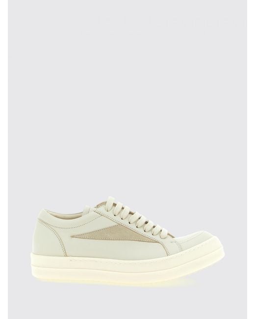 Rick Owens Natural Leather Sneakers