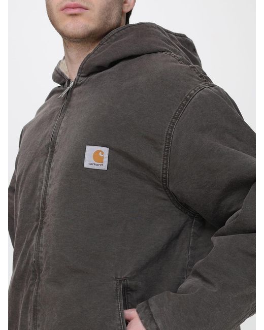 Carhartt Gray Denim Hooded Jacket for men