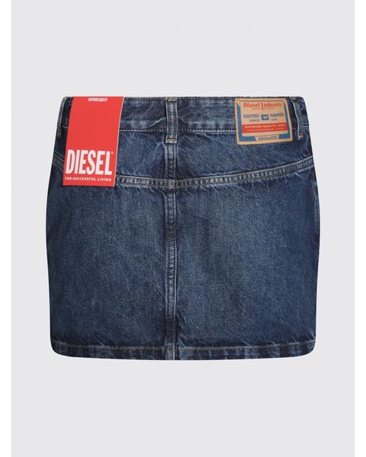 DIESEL Blue De-Ron Mini Skirt