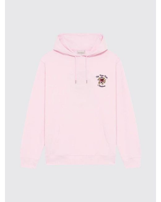 Drole de Monsieur Pink Cotton Hoodie for men