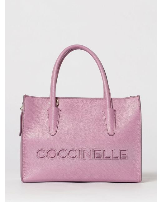 Coccinelle Pink Myrtha Grained Leather Bag