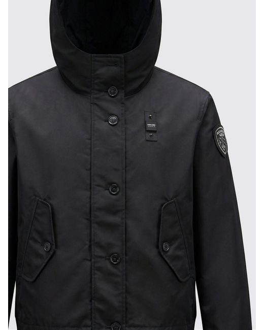 Blauer Blue Hooded Jacket With Logo