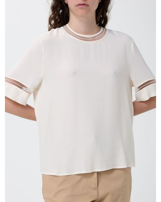 Fabiana Filippi White Crêpe De Chine Blouse