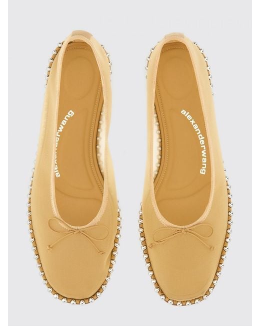 Alexander Wang Natural Mesh Ballerina Flats Studded
