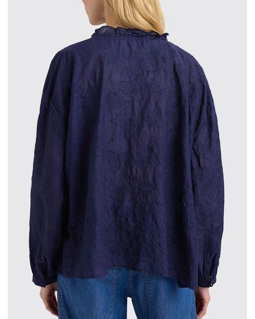 Momoní Blue MomonÌ Relaxed Fit V-Neck Shirt