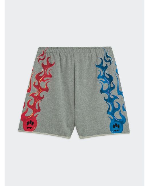 Barrow Gray Cotton Jogging Shorts for men