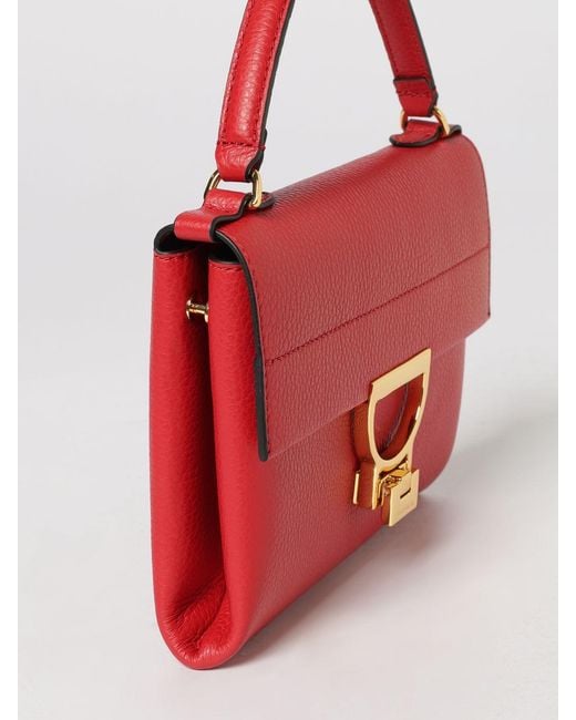 Coccinelle Red Arlettis Mini Grained Leather Bag