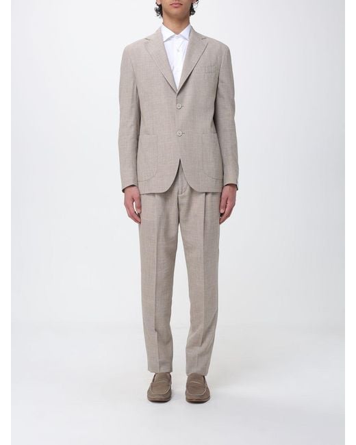 Eleventy Gray Single-Breasted Virgin Wool And Cashmere Dress for men