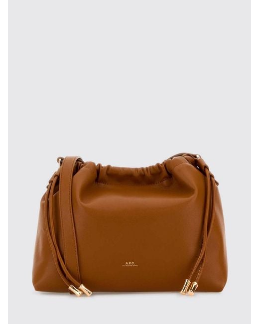A.P.C. Brown Ninon Faux Leather Bag