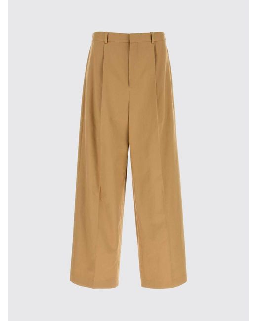 Loewe Natural Wide Leg Cotton Trousers for men
