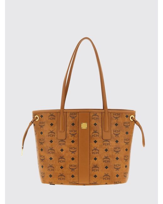 MCM Brown Liz Reversible Visetos Shopper Bag