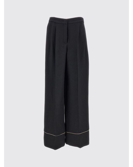 Fendi Black Wool Blend Palazzo Pants