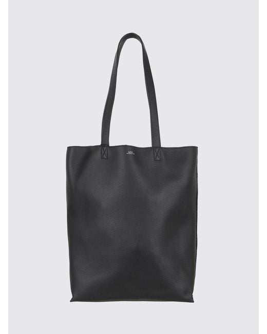 A.P.C. Black Maiko Grained Leather Bag for men