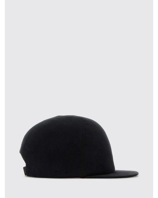 Balenciaga Black Cotton Twill Baseball Cap With Embroidered Logo