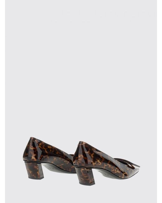 Roger Vivier Brown Belle Vivier Tortoiseshell-Buckle Patent Leather Pumps