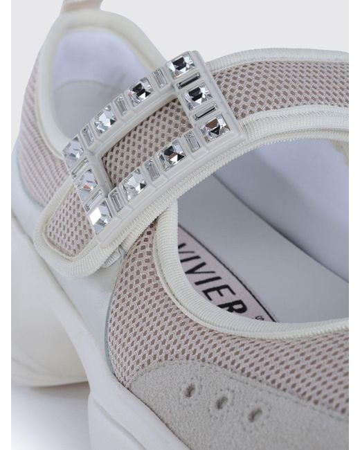 Roger Vivier White Flat Shoes