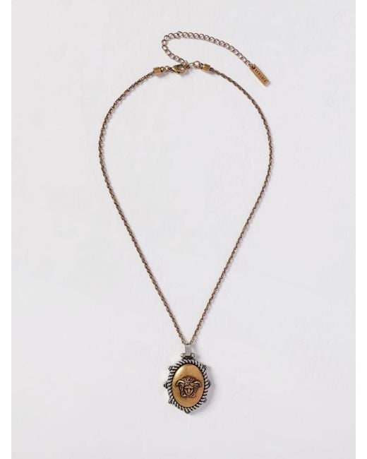 Versace Metallic Medusa Messingkette Mit Anhänger