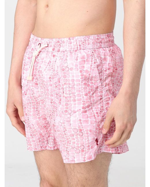 Kampos Pink Patterned Swimsuit for men