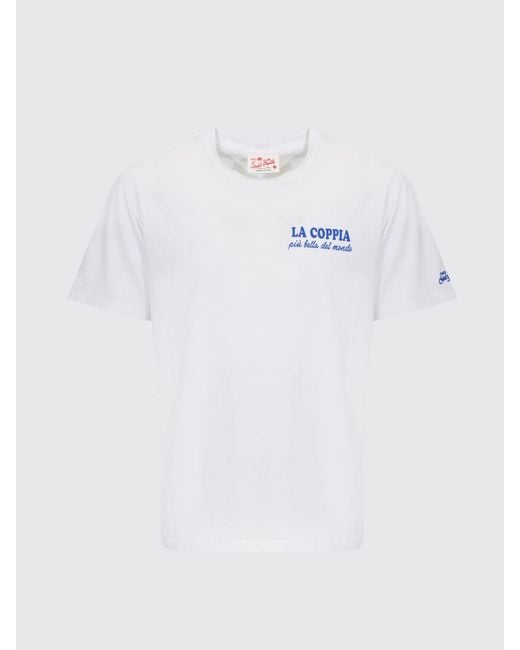 Mc2 Saint Barth White Printed Cotton T-Shirt for men