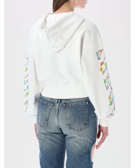Off-White c/o Virgil Abloh Blue Cotton Hoodie With Logo