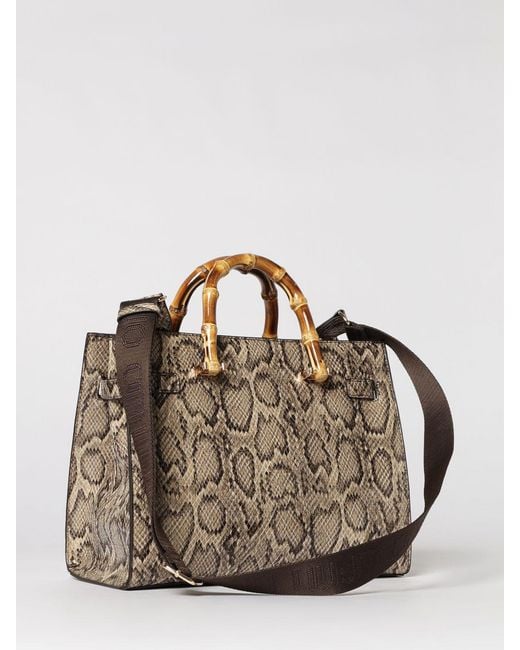 Liu Jo Brown Python Print Faux Leather Bag