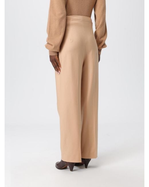 Alberta Ferretti Natural Trousers