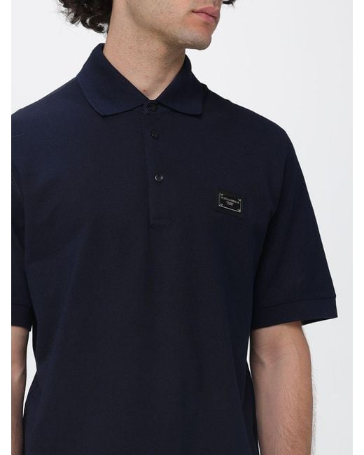 Dolce & Gabbana Blue Dolce &Amp Gabbana Cotton Polo Shirt for men